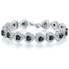 Wholesale Women's Bohemian Style Heart Pattern Copper Bracelet With Zircon And Glass Design