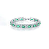 Wholesale Women's Bohemian Style Heart Pattern Copper Bracelet With Zircon And Glass Design