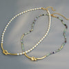 Wholesale Women's Bohemian Style Natural Stone Glass Beaded Necklace With Geometric Pattern Handmade From Agate Copper