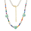 Wholesale Women's Bohemian Style 925 Sterling Silver Geometric Beads Clavicle Chain Necklace With Electroplating