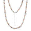 Wholesale Women's Bohemian Style 925 Sterling Silver Geometric Beads Clavicle Chain Necklace With Electroplating