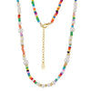 Wholesale Women's Bohemian Style 925 Sterling Silver Geometric Beads Clavicle Chain Necklace With Electroplating