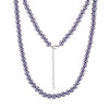 Wholesale Women's Bohemian Style 925 Sterling Silver Geometric Beads Clavicle Chain Necklace With Electroplating