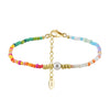Wholesale Women's Bohemian Style 925 Sterling Silver Geometric Beads Clavicle Chain Necklace With Electroplating