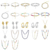 Wholesale Women's Bohemian Style 925 Sterling Silver Geometric Beads Clavicle Chain Necklace With Electroplating