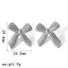 Wholesale Women's Bow Tie Pattern Stainless Steel Earrings With Pvd Furnace Vacuum Real Gold Plating