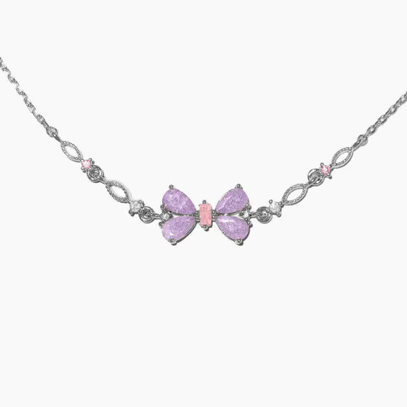 Wholesale Women's Bow Zircon Bracelet Copper Plastic Set With Diamonds