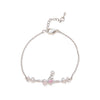 Wholesale Women's Bow Zircon Bracelet Copper Plastic Set With Diamonds