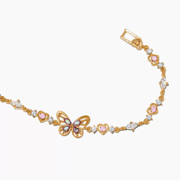 Wholesale Women's Bow Zircon Bracelet Copper Plastic Set With Diamonds