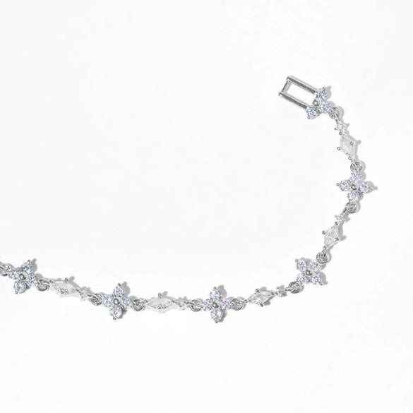Wholesale Women's Bow Zircon Bracelet Copper Plastic Set With Diamonds