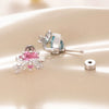 Wholesale Women's Bowknot Copper Titanium Steel Ear Nail Earrings With Diamond Design