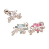 Wholesale Women's Bowknot Copper Titanium Steel Ear Nail Earrings With Diamond Design