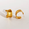 Wholesale Women's Brass And 925 Silver Needle Geometric Wave Cshaped Electroplated Earrings