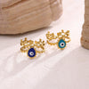 Wholesale Women's Brass Electroplated Devil's Eye Heart Eye Open Bracelet Ring