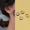 Wholesale Women's Brass Gold Plated Mobius Circle Earrings With Geometric Design
