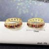 Wholesale Women's Brass Goldplated Zircon Geometric Earring