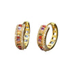 Wholesale Women's Brass Goldplated Zircon Geometric Earring