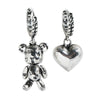 Wholesale Women's Brass Heart Shaped Asymmetric Bear Love Earrings Light Luxury Cold Style