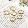 Wholesale Women's Brass Lace Green Zircon Geometric Earrings Gold Plated