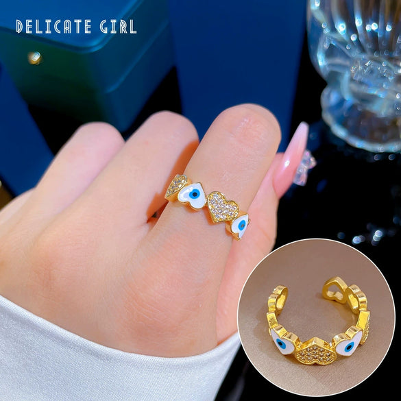 Wholesale Women's Brass Ring With The Crown Pattern Real Gold Electroplated Light Luxury Style