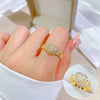 Wholesale Women's Brass Ring With The Crown Pattern Real Gold Electroplated Light Luxury Style