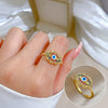 Wholesale Women's Brass Ring With The Crown Pattern Real Gold Electroplated Light Luxury Style