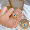 Wholesale Women's Brass Ring With The Crown Pattern Real Gold Electroplated Light Luxury Style