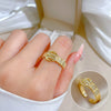 Wholesale Women's Brass Ring With The Crown Pattern Real Gold Electroplated Light Luxury Style