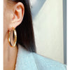 Wholesale Women's Brass 925 Silver Needle Geometric Exaggerated Electroplated Ring Earrings