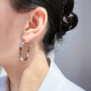 Wholesale Women's Brass 925 Silver Needle Geometric Exaggerated Electroplated Ring Earrings
