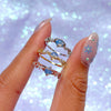 Wholesale Women's Brass Star Pattern Electroplated Planet Ring Fashion Jewelry