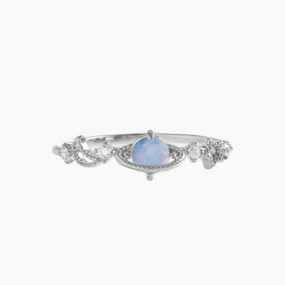 Wholesale Women's Brass Star Pattern Electroplated Planet Ring Fashion Jewelry