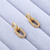 Wholesale Women's Brass Zircon Inlaid Geometric Hollow Long Square Fashion Earrings