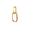 Wholesale Women's Brass Zircon Inlaid Geometric Hollow Long Square Fashion Earrings
