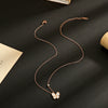Wholesale Women's Butterfly And Zodiac Pattern Diamondencrusted Electroplated Titanium Steel And Stainless Steel Oshaped Chain Necklace Jewelry