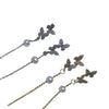Wholesale Women's Butterfly Long Tassel Pearl Earrings Nearly Round Shape