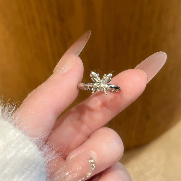 Wholesale Women's Butterfly Pattern Copper Electroplated Ring