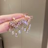 Wholesale Women's Butterfly Tassel Earrings Silver Needle Full Diamond Animals Style