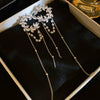 Wholesale Women's Butterfly Tassel Earrings Silver Needle Full Diamond Animals Style