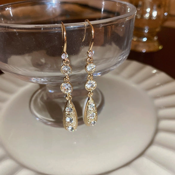 Wholesale Women's Butterfly Tassel Earrings Silver Needle Full Diamond Animals Style