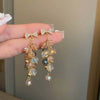 Wholesale Women's Butterfly Tassel Earrings Silver Needle Full Diamond Animals Style