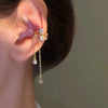 Wholesale Women's Butterfly Tassel Earrings Silver Needle Full Diamond Animals Style