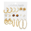 Wholesale Women's Cartoon Animal Style Alloy And Stainless Steel Geometric Carved Snake Shaped Butterfly Earrings Set