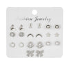 Wholesale Women's Cartoon Animal Style Alloy And Stainless Steel Geometric Carved Snake Shaped Butterfly Earrings Set