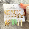 Wholesale Women's Cartoon Animal Style Alloy And Stainless Steel Geometric Carved Snake Shaped Butterfly Earrings Set
