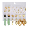Wholesale Women's Cartoon Animal Style Alloy And Stainless Steel Geometric Carved Snake Shaped Butterfly Earrings Set