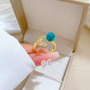 Wholesale Women's Cartoon Crown Shape Brass Fishtail Ring With Electroplating