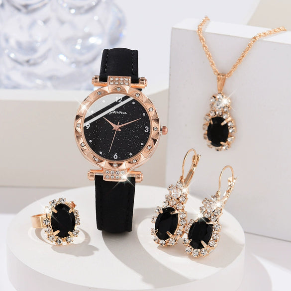 Wholesale Women's Casual Alloy Imitation Leather Belt Quartz Watch With Round Dial