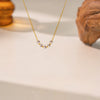 Wholesale Women's Casual Baroque Simple Geometric Pearl Titanium Steel Electroplated Necklace With Melon Seed Chain