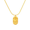 Wholesale Women's Casual Constellation Pendant Necklace Gold Plated Titanium Steel Casting Oval Hammer Cross Chain